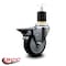 Service Caster 4'' Black Poly Swivel 1-7/8'' Expanding Stem Caster with Brake SCC-EX20S414-PPUB-BLK-PLB-178 - alternate 2
